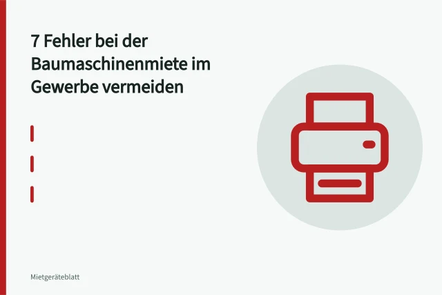 Baumaschine auf der Baustelle bei Erdarbeiten im Einsatz. 7 Fehler bei der Baumaschinenmiete im Gewerbe vermeiden