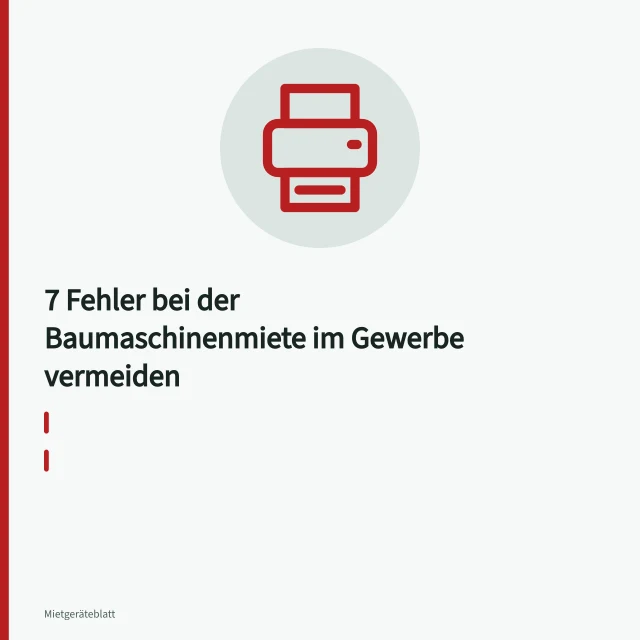 Baumaschine auf der Baustelle bei Erdarbeiten im Einsatz. 7 Fehler bei der Baumaschinenmiete im Gewerbe vermeiden