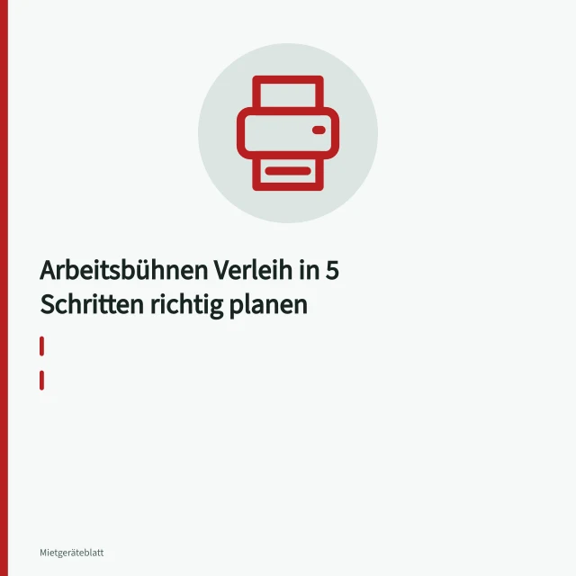 Teleskoparbeitsbühne mit ausgefahrenem Korb im Einsatz auf einer Baustelle. Arbeitsbühnen Verleih in 5 Schritten richtig planen