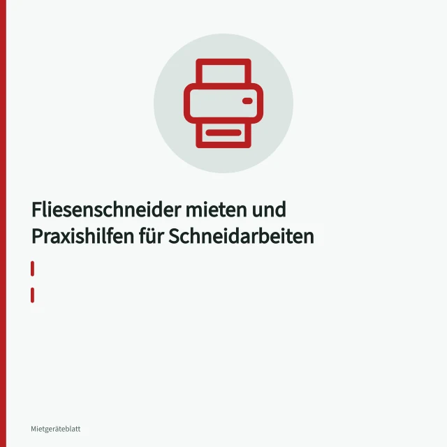 Handhebel-Fliesenschneider ritzt und bricht eine Keramikfliese auf der Baustelle. Fliesenschneider mieten und Praxishilfen für Schneidarbeiten