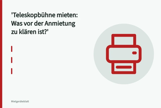 Teleskopbühne mit ausgefahrenem Arm und Arbeitskorb im Baustelleneinsatz. Teleskopbühne mieten: Was vor der Anmietung zu klären ist?