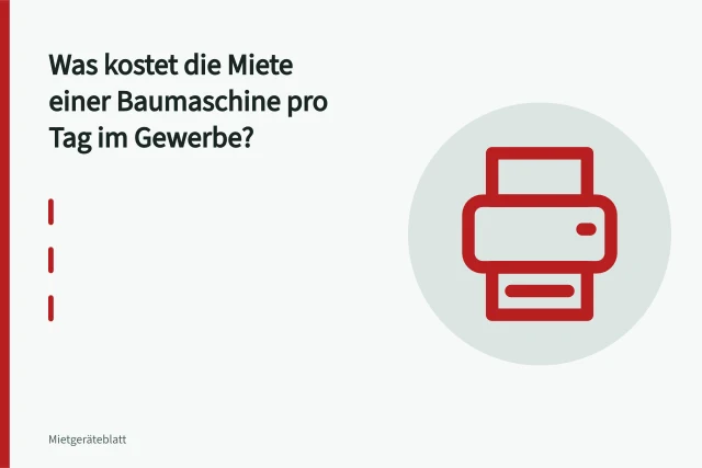 Minibagger 1,8 t hebt Erde auf Baustelle aus. Was kostet die Miete einer Baumaschine pro Tag im Gewerbe?